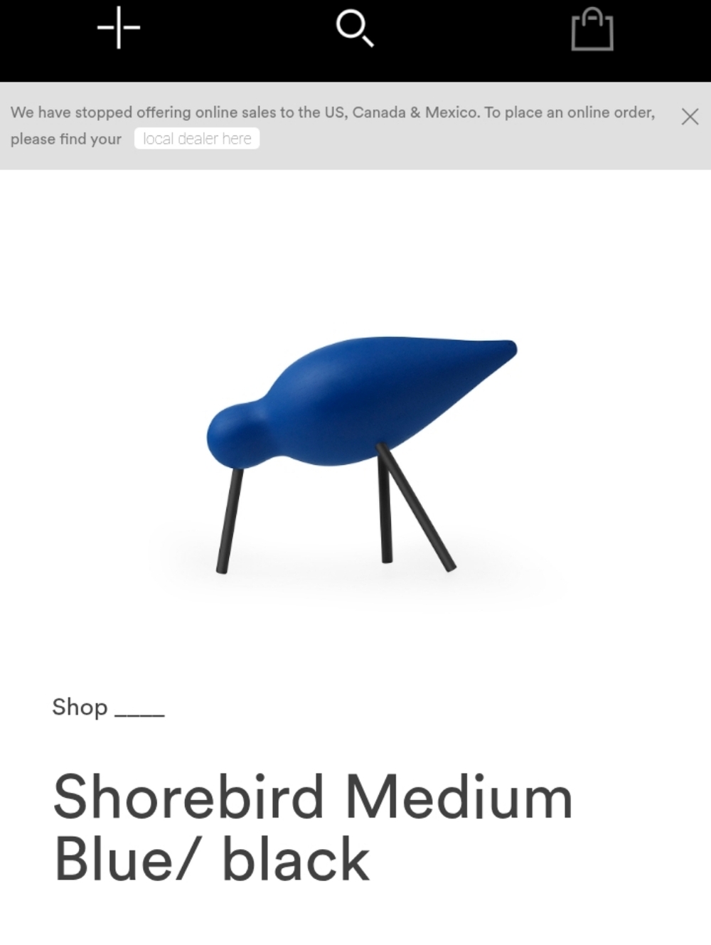 Normann Copenhagen Blue Shorebird